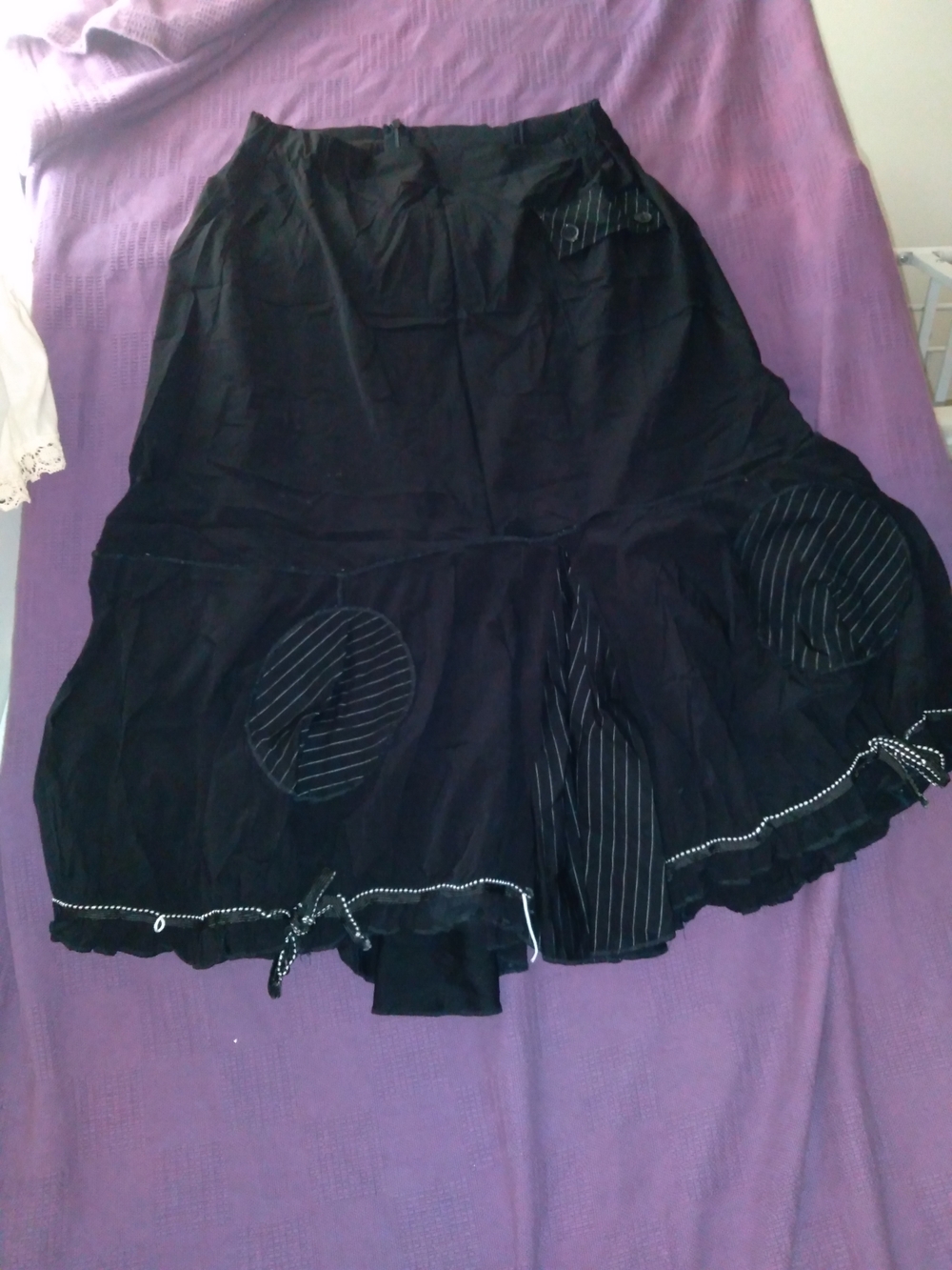 Patchwork Long Black Skirt. Longer Than It Appears. Kind Of Big For A medium.